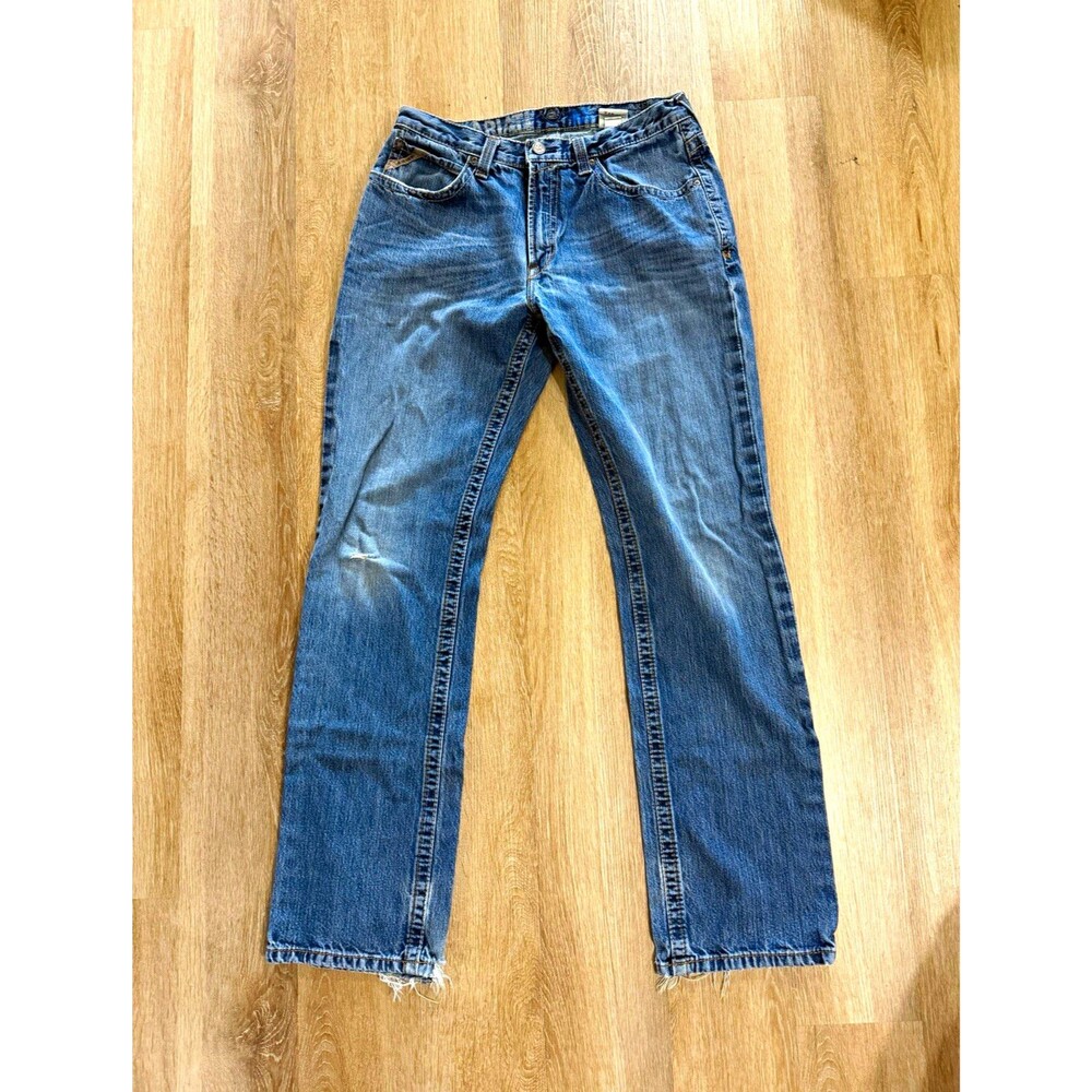 Ariat Men’s Straight Jeans Blue Medium Wash Denim 100% Cotton Western 34x36